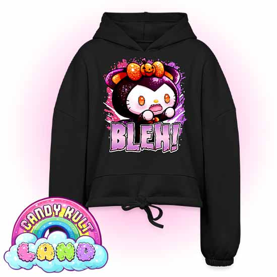 Bleh Boo Kitty Origins - Candy Kult Land Women’s Cropped Hoodie