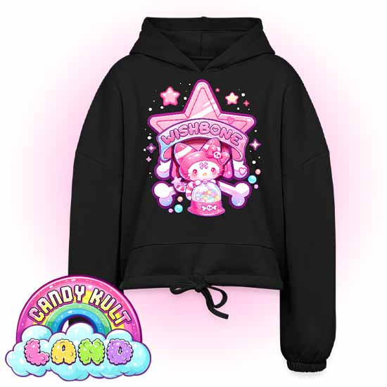 Wishbone gumball Machine Logo - Candy Kult Land Women’s Cropped Hoodie