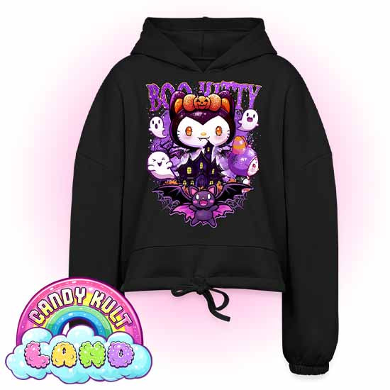 Boo Kitty Origins - Candy Kult Land Women’s Cropped Hoodie