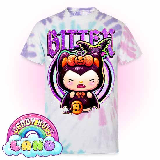 Boo Kitty Origins Bitten - Candy Kult Land Unisex Tie Dye T-Shirt - Candy Kult - Candy Cult - Candy Kult Land - Wishbone - Boo Kitty - Panku - Frosti - Toxic Kitten - Hex-Heart - Cult Candy - Cake High Heels - [product_vendor}