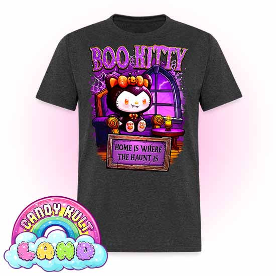 Home Is Where The Haunt Is Boo Kitty - Candy Kult Land Men's / Unisex Classic T-Shirt - Candy Kult - Candy Cult - Candy Kult Land - Wishbone - Boo Kitty - Panku - Frosti - Toxic Kitten - Hex-Heart - Cult Candy - Cake High Heels - [product_vendor}