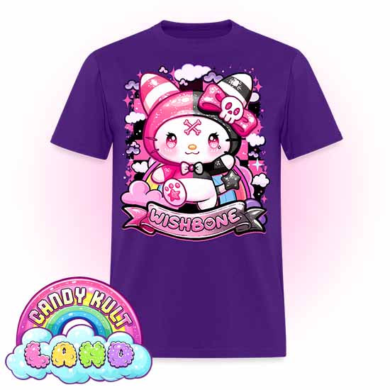Wishbone Sparkle Punk - Candy Kult Land COLOUR Men's / Unisex Classic T-Shirt - Candy Kult - Candy Cult - Candy Kult Land - Wishbone - Boo Kitty - Panku - Frosti - Toxic Kitten - Hex-Heart - Cult Candy - Cake High Heels - [product_vendor}