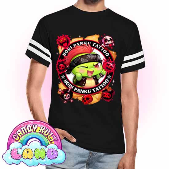 Hori Panku Tattoo - Candy Kult Land Men's / Unisex Vintage Sport T-Shirt - Candy Kult - Candy Cult - Candy Kult Land - Wishbone - Boo Kitty - Panku - Frosti - Toxic Kitten - Hex-Heart - Cult Candy - Cake High Heels - [product_vendor}