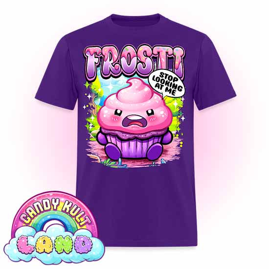 Frosti Stop Looking At Me - Candy Kult Land COLOUR Men's / Unisex Classic T-Shirt - Candy Kult - Candy Cult - Candy Kult Land - Wishbone - Boo Kitty - Panku - Frosti - Toxic Kitten - Hex-Heart - Cult Candy - Cake High Heels - [product_vendor}