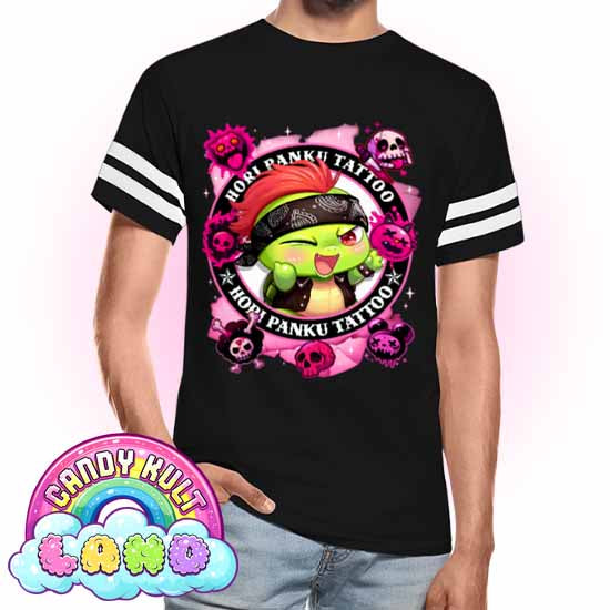 Hori Panku Tattoo Pink - Candy Kult Land Men's / Unisex Vintage Sport T-Shirt - Candy Kult - Candy Cult - Candy Kult Land - Wishbone - Boo Kitty - Panku - Frosti - Toxic Kitten - Hex-Heart - Cult Candy - Cake High Heels - [product_vendor}