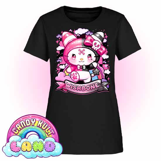 Wishbone Sparkle Punk - Candy Kult Land Women's FITTED T-Shirt - Candy Kult - Candy Cult - Candy Kult Land - Wishbone - Boo Kitty - Panku - Frosti - Toxic Kitten - Hex-Heart - Cult Candy - Cake High Heels - [product_vendor}