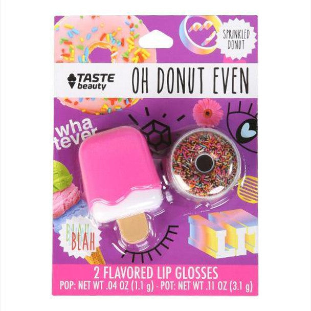 Pink Ice Cream & Sprinkled Donut Lip Gloss Set