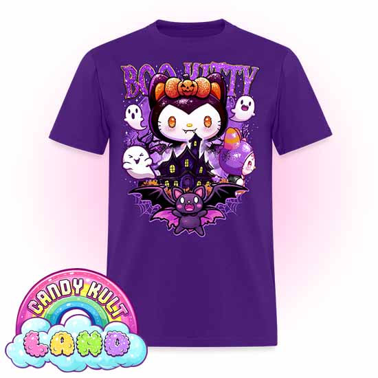 Boo Kitty Origins - Candy Kult Land COLOUR Men's / Unisex Classic T-Shirt - Candy Kult - Candy Cult - Candy Kult Land - Wishbone - Boo Kitty - Panku - Frosti - Toxic Kitten - Hex-Heart - Cult Candy - Cake High Heels - [product_vendor}