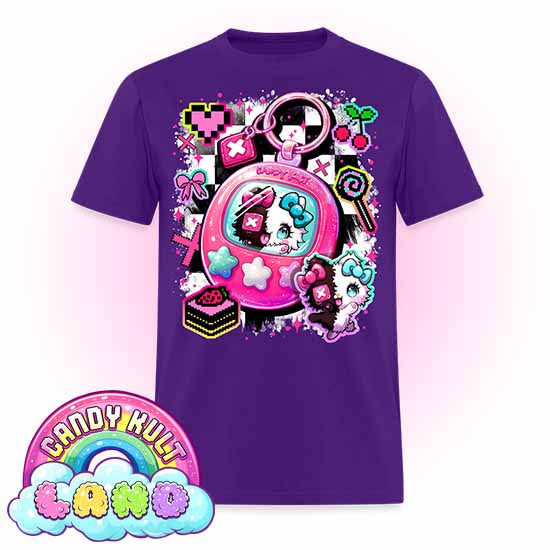 Toxic Kitten Virtual Pet - Candy Kult Land COLOUR Men's / Unisex Classic T-Shirt - Candy Kult - Candy Cult - Candy Kult Land - Wishbone - Boo Kitty - Panku - Frosti - Toxic Kitten - Hex-Heart - Cult Candy - Cake High Heels - [product_vendor}