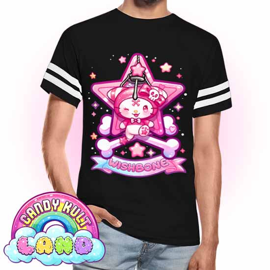 Wishbone Claw Machine Logo - Candy Kult Land Men's / Unisex Vintage Sport T-Shirt - Candy Kult - Candy Cult - Candy Kult Land - Wishbone - Boo Kitty - Panku - Frosti - Toxic Kitten - Hex-Heart - Cult Candy - Cake High Heels - [product_vendor}