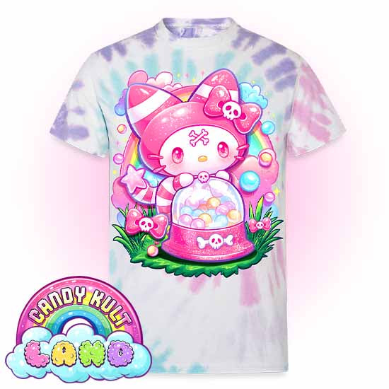 Wishbone Gumball Machine - Candy Kult Land Unisex Tie Dye T-Shirt - Candy Kult - Candy Cult - Candy Kult Land - Wishbone - Boo Kitty - Panku - Frosti - Toxic Kitten - Hex-Heart - Cult Candy - Cake High Heels - [product_vendor}