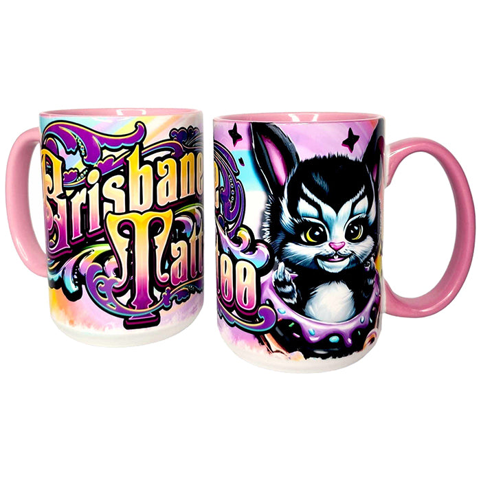 Brisbane Tattoo Fluff Off Large Mug - Candy Kult - Candy Cult - Candy Kult Land - Wishbone - Boo Kitty - Panku - Frosti - Toxic Kitten - Hex-Heart - Cult Candy - Cake High Heels - [product_vendor}