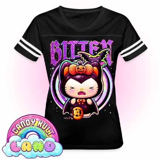 Boo Kitty Origins Bitten - Candy Kult Land Women’s Vintage Sport T-Shirt - Candy Kult - Candy Cult - Candy Kult Land - Wishbone - Boo Kitty - Panku - Frosti - Toxic Kitten - Hex-Heart - Cult Candy - Cake High Heels - [product_vendor}