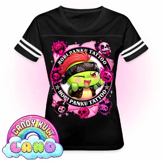 Hori Panku Tattoo Pink - Candy Kult Land Women’s Vintage Sport T-Shirt - Candy Kult - Candy Cult - Candy Kult Land - Wishbone - Boo Kitty - Panku - Frosti - Toxic Kitten - Hex-Heart - Cult Candy - Cake High Heels - [product_vendor}
