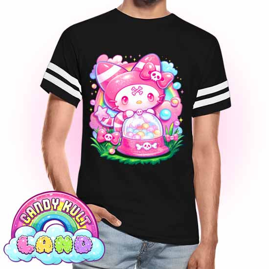 Wishbone Gumball Machine - Candy Kult Land Men's / Unisex Vintage Sport T-Shirt - Candy Kult - Candy Cult - Candy Kult Land - Wishbone - Boo Kitty - Panku - Frosti - Toxic Kitten - Hex-Heart - Cult Candy - Cake High Heels - [product_vendor}