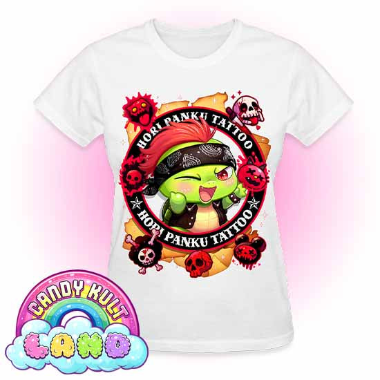 Hori Panku Tattoo - Candy Kult land REGULAR FIT Ladies T-Shirt - Candy Kult - Candy Cult - Candy Kult Land - Wishbone - Boo Kitty - Panku - Frosti - Toxic Kitten - Hex-Heart - Cult Candy - Cake High Heels - [product_vendor}