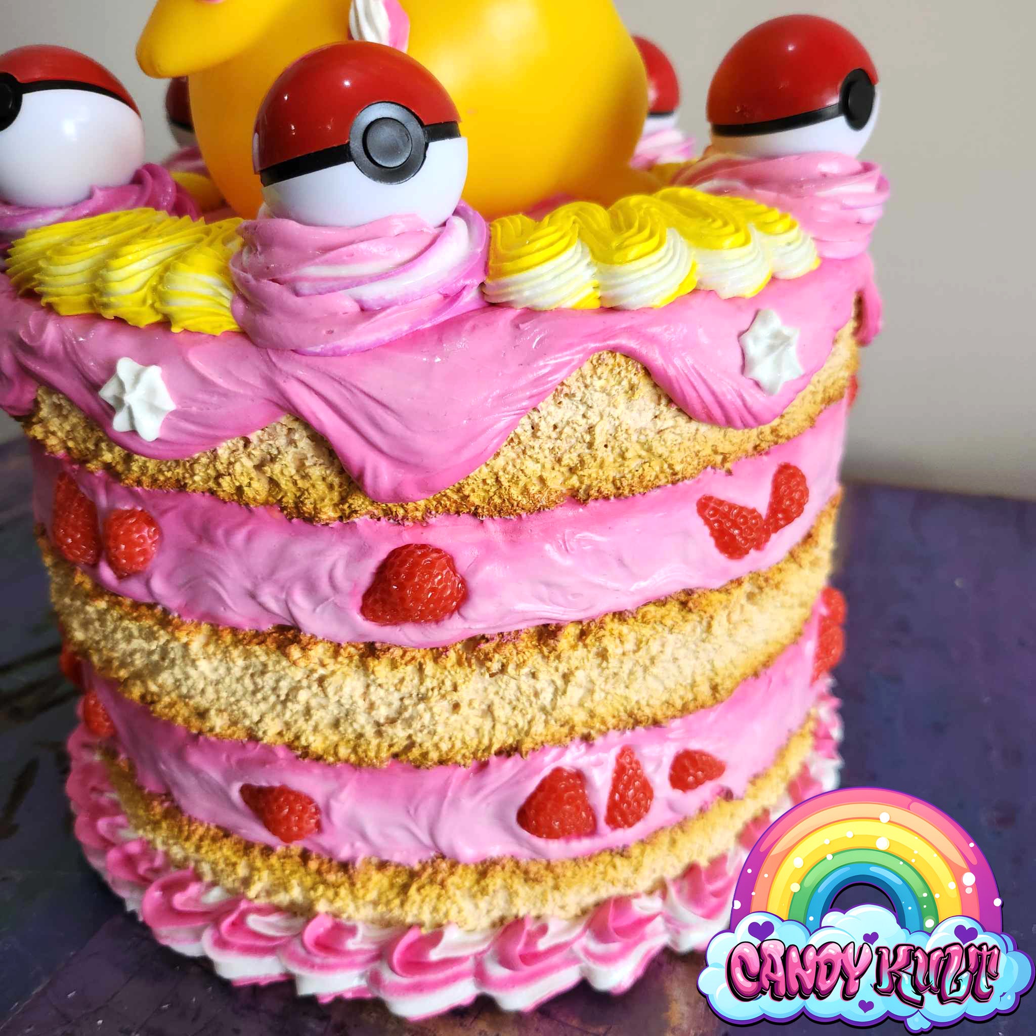 Pikachu Berry Layered Cake Sculpture - Candy Kult - Candy Cult - Candy Kult Land - Wishbone - Boo Kitty - Panku - Frosti - Toxic Kitten - Hex-Heart - Cult Candy - Cake High Heels - [product_vendor}