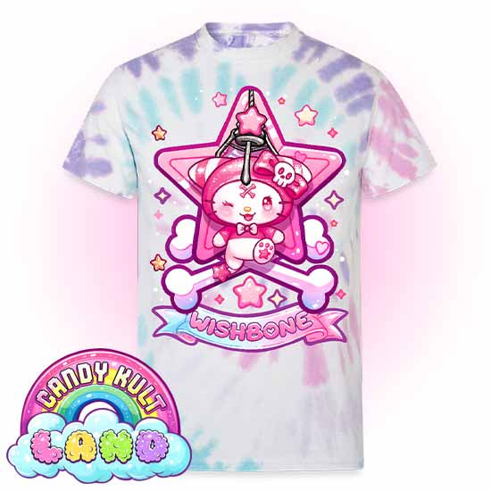 Wishbone Claw Machine Logo - Candy Kult Land Unisex Tie Dye T-Shirt - Candy Kult - Candy Cult - Candy Kult Land - Wishbone - Boo Kitty - Panku - Frosti - Toxic Kitten - Hex-Heart - Cult Candy - Cake High Heels - [product_vendor}