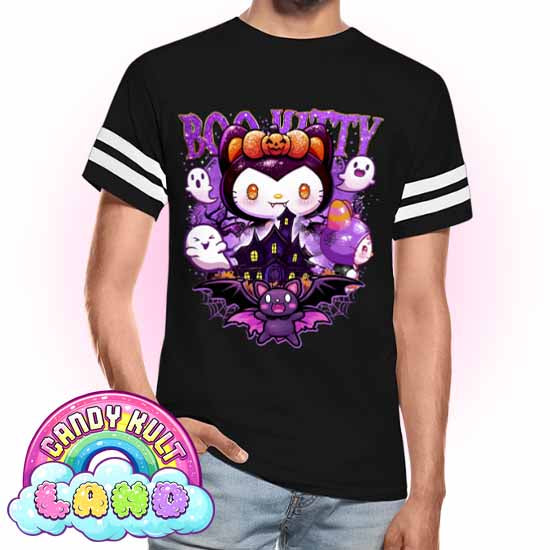 Boo Kitty Origins - Candy Kult Land Men's / Unisex Vintage Sport T-Shirt - Candy Kult - Candy Cult - Candy Kult Land - Wishbone - Boo Kitty - Panku - Frosti - Toxic Kitten - Hex-Heart - Cult Candy - Cake High Heels - [product_vendor}