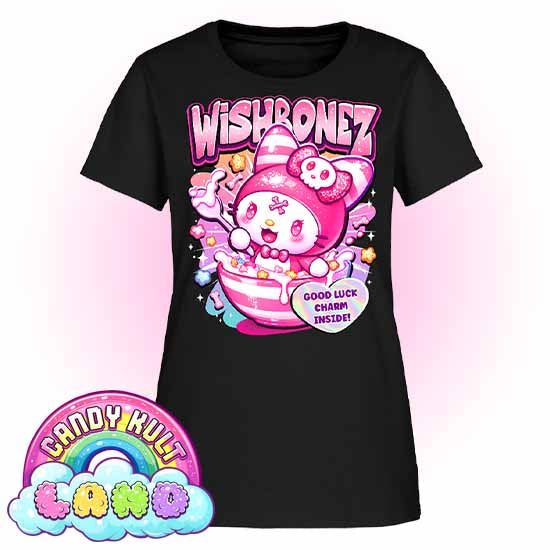 Wishbonez Cereal - Candy kult Land Women's FITTED T-Shirt - Candy Kult - Candy Cult - Candy Kult Land - Wishbone - Boo Kitty - Panku - Frosti - Toxic Kitten - Hex-Heart - Cult Candy - Cake High Heels - [product_vendor}