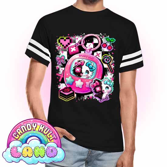 Toxic kitten Virtual Pet - Candy Kult Land Men's / Unisex Vintage Sport T-Shirt - Candy Kult - Candy Cult - Candy Kult Land - Wishbone - Boo Kitty - Panku - Frosti - Toxic Kitten - Hex-Heart - Cult Candy - Cake High Heels - [product_vendor}