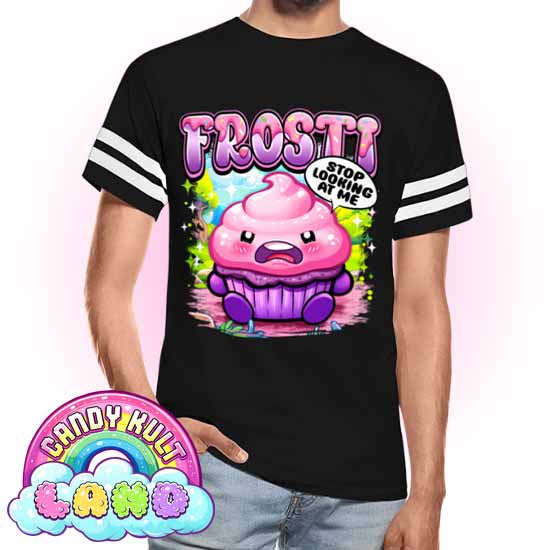 Frosti Stop Looking At Me - Candy Kult Land Men's / Unisex Vintage Sport T-Shirt - Candy Kult - Candy Cult - Candy Kult Land - Wishbone - Boo Kitty - Panku - Frosti - Toxic Kitten - Hex-Heart - Cult Candy - Cake High Heels - [product_vendor}