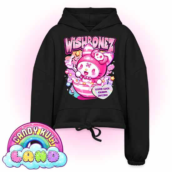 Wishbonez Cereal - Candy Kult Land Women’s Cropped Hoodie