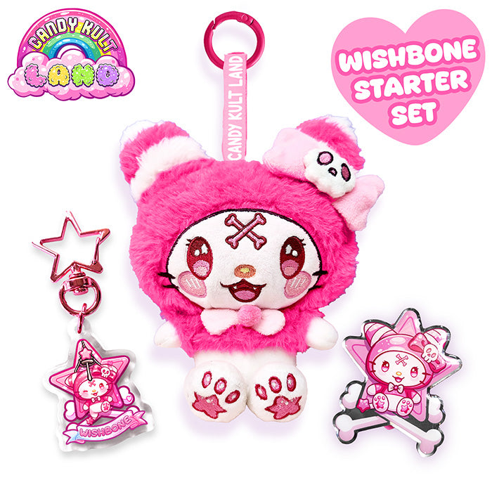 Wishbone Starter Set ✦ Plush, Pin + Keychain Bundle