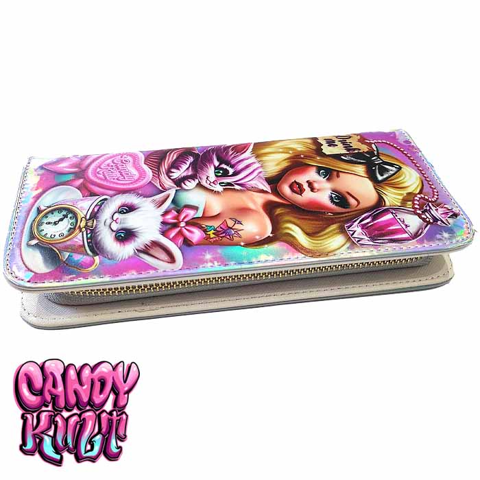 Alice In Retroland Retro Candy Long Line Wallet Candy Kult Alice In Wonderland Cheshire Cat retro candy Candy Cult - Candy Kult Land - Wishbone - Boo Kitty - Panku - Frosti - Toxic Kitten - Hex - Heart - Cult Candy - Ca