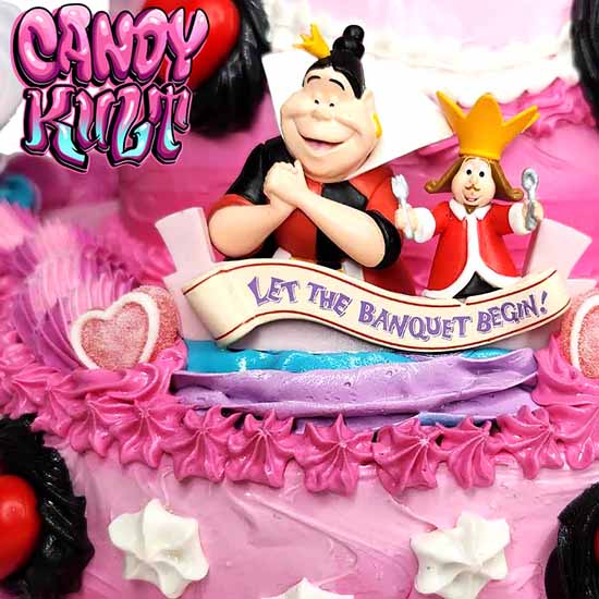 Alice In Wonderland 2 Tier Heart Cake Sculpture Candy Kult Alice In Wonderland Cake Disney Candy Cult - Candy Kult Land - Wishbone - Boo Kitty - Panku - Frosti - Toxic Kitten - Hex - Heart - Cult Candy - Ca