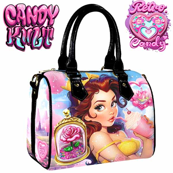 Beauty & The Beast Retro Candy Boston Crossbody Handbag Candy Kult Bag Beauty & The Beast belle Candy Cult - Candy Kult Land - Wishbone - Boo Kitty - Panku - Frosti - Toxic Kitten - Hex - Heart - Cult Candy - Ca