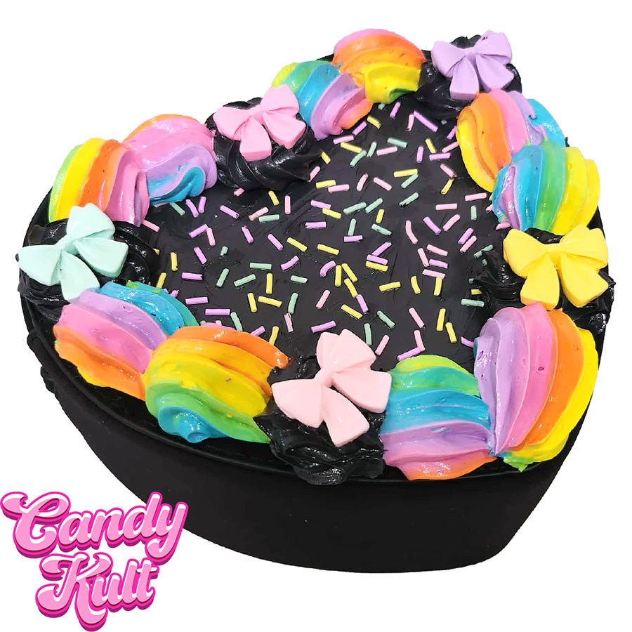Black Rainbow Confetti Cake Candy Kult Convertible Crossbody Bag / Hand Bag Candy Kult Bag Crossbody Candy Cult - Candy Kult Land - Wishbone - Boo Kitty - Panku - Frosti - Toxic Kitten - Hex - Heart - Cult Candy - Ca