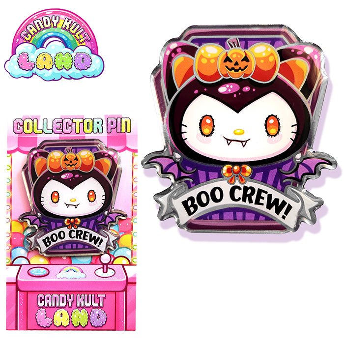 Boo Crew Boo Kitty Collector Pin Candy Kult Boo Kitty Boo Kitty Origins candy kult land Candy Cult - Candy Kult Land - Wishbone - Boo Kitty - Panku - Frosti - Toxic Kitten - Hex - Heart - Cult Candy - Ca