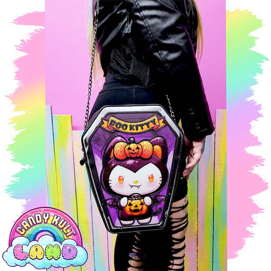 Boo Kitty Coffin Crossbody Bag - Candy Kult Land Candy Kult Bag bones Boo Kitty Candy Cult - Candy Kult Land - Wishbone - Boo Kitty - Panku - Frosti - Toxic Kitten - Hex - Heart - Cult Candy - Ca