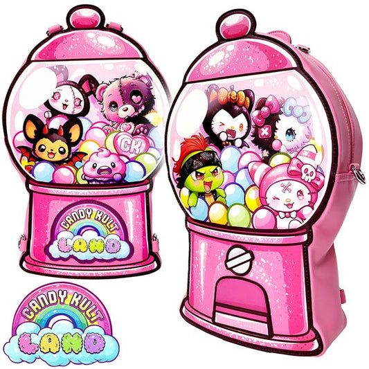Candy Kult Land Gumball Machine Convertible Character Bag Candy Kult Bag candy kult land ck land Candy Cult - Candy Kult Land - Wishbone - Boo Kitty - Panku - Frosti - Toxic Kitten - Hex - Heart - Cult Candy - Ca