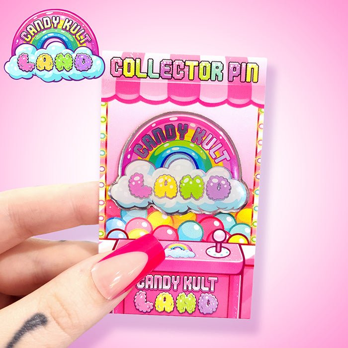 Candy Kult Land Logo Collector Pin Candy Kult candy kult land ck land tk Candy Cult - Candy Kult Land - Wishbone - Boo Kitty - Panku - Frosti - Toxic Kitten - Hex - Heart - Cult Candy - Ca