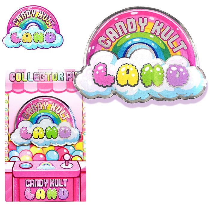 Candy Kult Land Logo Collector Pin Candy Kult candy kult land ck land tk Candy Cult - Candy Kult Land - Wishbone - Boo Kitty - Panku - Frosti - Toxic Kitten - Hex - Heart - Cult Candy - Ca