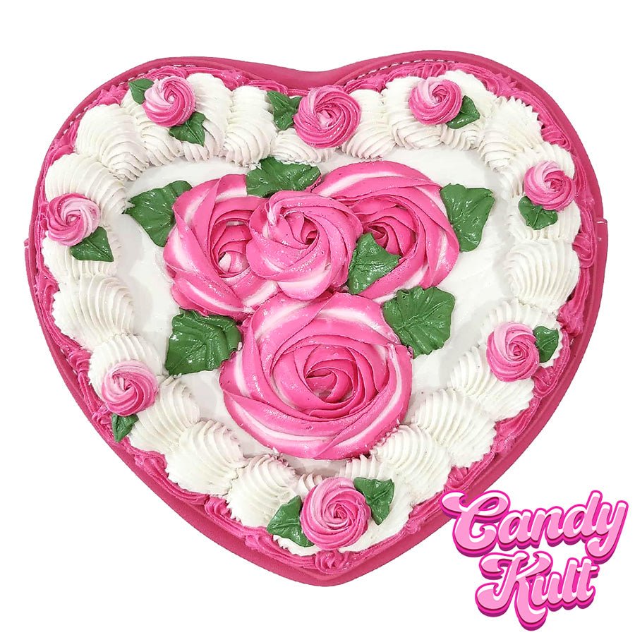 Dark Pink Rose Cake Candy Kult Convertible Crossbody Bag / Hand Bag Candy Kult Bag Crossbody Candy Cult - Candy Kult Land - Wishbone - Boo Kitty - Panku - Frosti - Toxic Kitten - Hex - Heart - Cult Candy - Ca