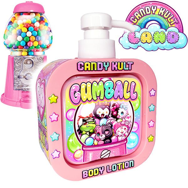 Gumball Bubble Gum Candy Kult Land Body Lotion Candy Kult Boo Kitty Bubble Gum bubblegum Candy Cult - Candy Kult Land - Wishbone - Boo Kitty - Panku - Frosti - Toxic Kitten - Hex - Heart - Cult Candy - Ca