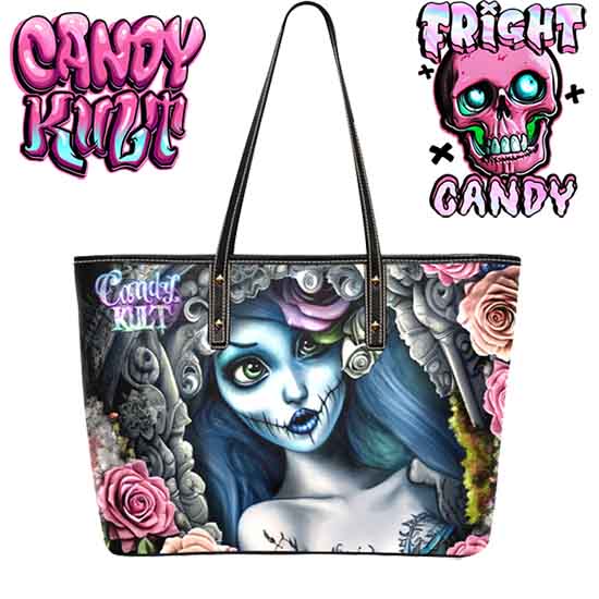 Corpse Bride Waiting For You Fright Candy Large Tote Bag - Candy Kult - Candy Cult - Candy Kult Land - Wishbone - Boo Kitty - Panku - Frosti - Toxic Kitten - Hex-Heart - Cult Candy - Cake High Heels - [product_vendor}