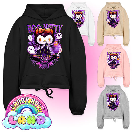Boo Kitty Origins - Candy Kult Land Women’s Cropped Hoodie