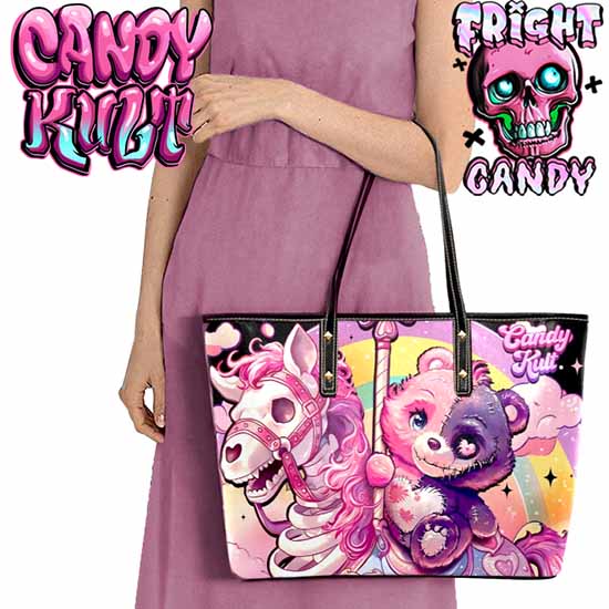 Spooky Bear Carousel Fright Candy Large Tote Bag - Candy Kult - Candy Cult - Cult Candy - Cake High Heels - [product_vendor}