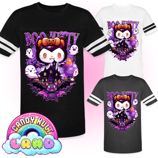 Boo Kitty Origins - Candy Kult Land Men's / Unisex Vintage Sport T-Shirt - Candy Kult - Candy Cult - Candy Kult Land - Wishbone - Boo Kitty - Panku - Frosti - Toxic Kitten - Hex-Heart - Cult Candy - Cake High Heels - [product_vendor}