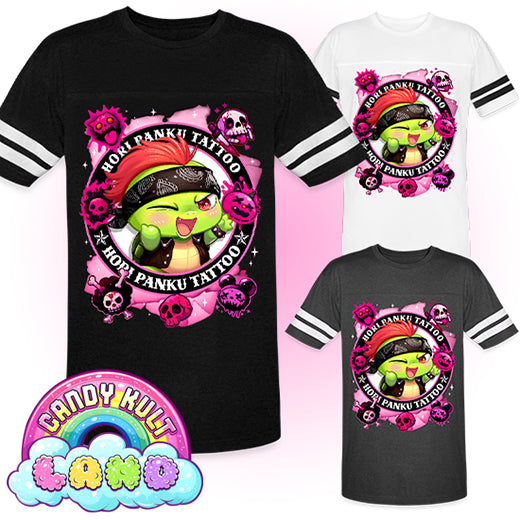 Hori Panku Tattoo Pink - Candy Kult Land Men's / Unisex Vintage Sport T-Shirt - Candy Kult - Candy Cult - Candy Kult Land - Wishbone - Boo Kitty - Panku - Frosti - Toxic Kitten - Hex-Heart - Cult Candy - Cake High Heels - [product_vendor}
