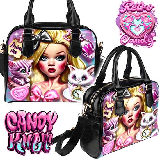 Alice In Retroland Retro Candy Classic Crossbody Handbag - Candy Kult - Candy Cult - Candy Kult Land - Wishbone - Boo Kitty - Panku - Frosti - Toxic Kitten - Hex-Heart - Cult Candy - Cake High Heels - [product_vendor}