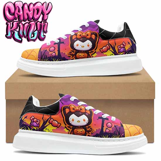 Boo Kitty Sunset Graveyard Orange Candy Kult Men's Pulse - Candy Kult - Candy Cult - Cult Candy - Cake High Heels - [product_vendor}