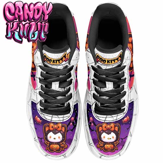 Boo Kitty Sunset Graveyard Candy Kult Kicks Women's Sneakers V2b - Candy Kult - Candy Cult - Cult Candy - Cake High Heels - [product_vendor}