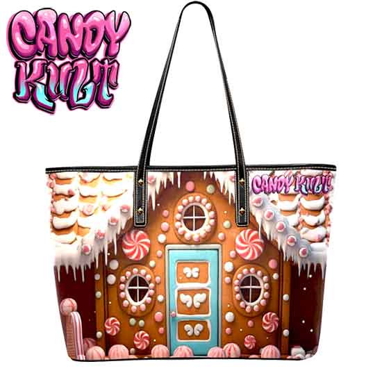 Gingerbread House Candy Kult Large Tote Bag - Candy Kult - Candy Cult - Candy Kult Land - Wishbone - Boo Kitty - Panku - Frosti - Toxic Kitten - Hex-Heart - Cult Candy - Cake High Heels - [product_vendor}