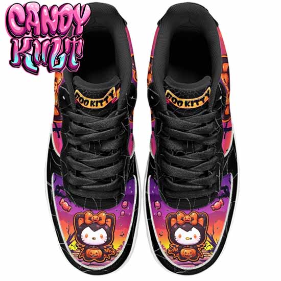Boo Kitty Sunset Graveyard Candy Kult Kicks Women's Sneakers V3b - Candy Kult - Candy Cult - Cult Candy - Cake High Heels - [product_vendor}