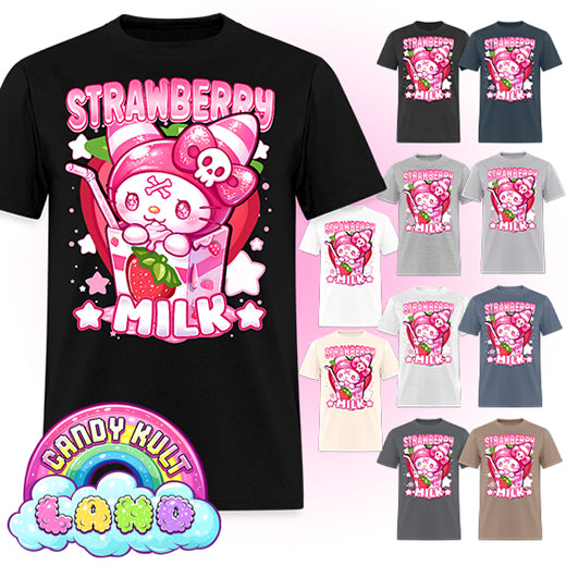 Wishbone Strawberry Milk - Candy Kult Land Men's / Unisex Classic T-Shirt - Candy Kult - Candy Cult - Candy Kult Land - Wishbone - Boo Kitty - Panku - Frosti - Toxic Kitten - Hex-Heart - Cult Candy - Cake High Heels - [product_vendor}